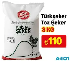 TÜRKŞEKER TOZ ŞEKER 3 KG TÜRKŞEKER TOZ ŞEKER 3 KG